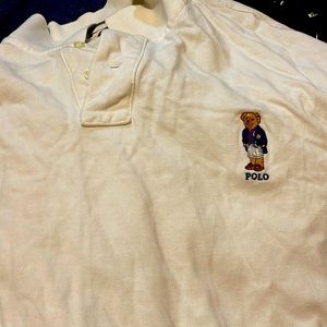 Mens Polo teddy bear label